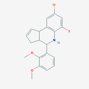 molecular formula C20H19BrFNO2 B296576 8-bromo-4-(2,3-dimethoxyphenyl)-6-fluoro-3a,4,5,9b-tetrahydro-3H-cyclopenta[c]quinoline 