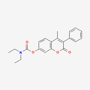 molecular formula C21H21NO4 B2965760 4-methyl-2-oxo-3-phenyl-2H-chromen-7-yl diethylcarbamate CAS No. 869080-58-0