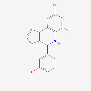 molecular formula C19H17BrFNO B296577 8-bromo-6-fluoro-4-(3-methoxyphenyl)-3a,4,5,9b-tetrahydro-3H-cyclopenta[c]quinoline 