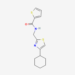 molecular formula C15H18N2OS2 B2965772 N-((4-环己基噻唑-2-基)甲基)噻吩-2-甲酰胺 CAS No. 2034335-39-0