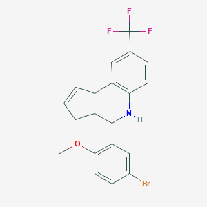 molecular formula C20H17BrF3NO B296580 4-(5-bromo-2-methoxyphenyl)-8-(trifluoromethyl)-3a,4,5,9b-tetrahydro-3H-cyclopenta[c]quinoline 