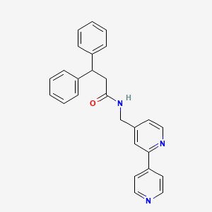 molecular formula C26H23N3O B2965802 N-([2,4'-bipyridin]-4-ylmethyl)-3,3-diphenylpropanamide CAS No. 2034305-67-2