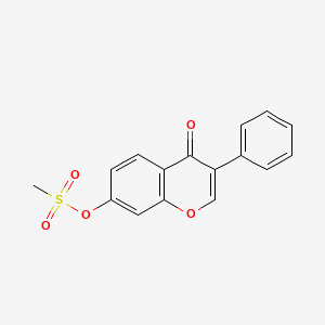 molecular formula C16H12O5S B2965816 4-oxo-3-phenyl-4H-chromen-7-yl methanesulfonate CAS No. 208446-30-4