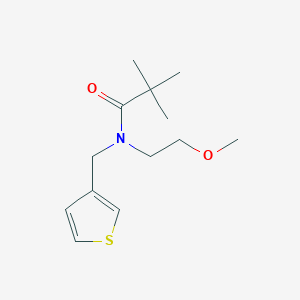 N-(2-methoxyethyl)-N-(thiophen-3-ylmethyl)pivalamide