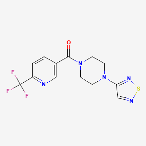 1-(1,2,5-Thiadiazol-3-yl)-4-[6-(trifluoromethyl)pyridine-3-carbonyl]piperazine
