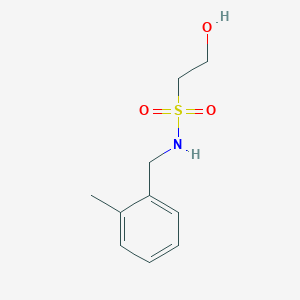 molecular formula C10H15NO3S B2965885 2-hydroxy-N-[(2-methylphenyl)methyl]ethane-1-sulfonamide CAS No. 1523724-95-9