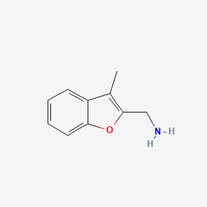 molecular formula C10H11NO B2965920 1-(3-Methyl-1-benzofuran-2-YL)methanamine CAS No. 3782-23-8