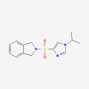 molecular formula C14H17N3O2S B2965931 2-{[1-(丙烷-2-基)-1H-咪唑-4-基]磺酰基}-2,3-二氢-1H-异吲哚 CAS No. 2097913-32-9