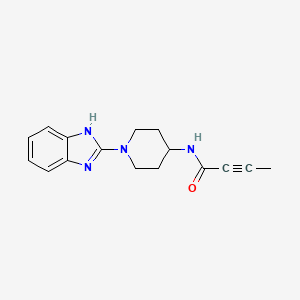 molecular formula C16H18N4O B2965939 N-[1-(1H-Benzimidazol-2-yl)piperidin-4-yl]but-2-ynamide CAS No. 2411308-99-9