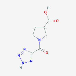 molecular formula C7H9N5O3 B2965958 1-(1H-1,2,3,4-tetrazole-5-carbonyl)pyrrolidine-3-carboxylic acid CAS No. 1515756-30-5