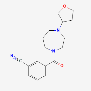 3-[4-(Oxolan-3-yl)-1,4-diazepane-1-carbonyl]benzonitrile