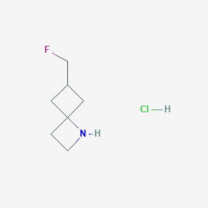 molecular formula C7H13ClFN B2965961 6-(Fluoromethyl)-1-azaspiro[3.3]heptane;hydrochloride CAS No. 2378501-55-2