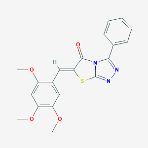 molecular formula C20H17N3O4S B296597 (6Z)-3-phenyl-6-(2,4,5-trimethoxybenzylidene)[1,3]thiazolo[2,3-c][1,2,4]triazol-5(6H)-one 