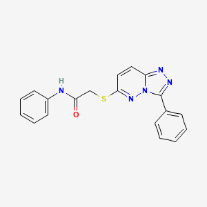 molecular formula C19H15N5OS B2965970 N-phenyl-2-((3-phenyl-[1,2,4]triazolo[4,3-b]pyridazin-6-yl)thio)acetamide CAS No. 852372-31-7