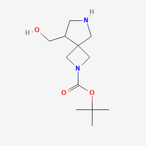 molecular formula C12H22N2O3 B2965971 叔丁基 8-(羟甲基)-2,6-二氮杂螺[3.4]辛烷-2-羧酸酯 CAS No. 1357354-17-6