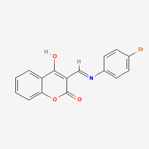 molecular formula C16H10BrNO3 B2965979 3-[(Z)-(4-溴苯胺)亚甲基]-2H-色满-2,4-二酮 CAS No. 1638273-90-1