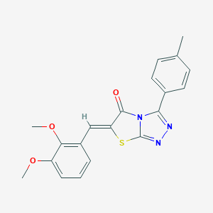 molecular formula C20H17N3O3S B296598 (6Z)-6-(2,3-dimethoxybenzylidene)-3-(4-methylphenyl)[1,3]thiazolo[2,3-c][1,2,4]triazol-5(6H)-one 
