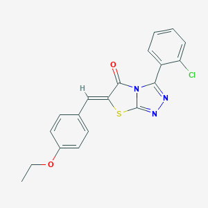 molecular formula C19H14ClN3O2S B296599 (6Z)-3-(2-chlorophenyl)-6-(4-ethoxybenzylidene)[1,3]thiazolo[2,3-c][1,2,4]triazol-5(6H)-one 
