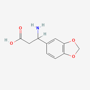 molecular formula C10H11NO4 B2966009 3-Amino-3-benzo[1,3]dioxol-5-yl-propionic acid CAS No. 129042-60-0; 72071-75-1