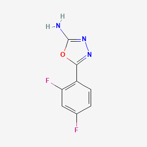 molecular formula C8H5F2N3O B2966015 5-(2,4-二氟苯基)-1,3,4-恶二唑-2-胺 CAS No. 1016713-92-0