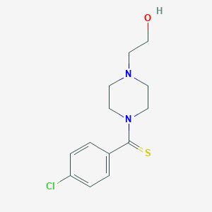 molecular formula C13H17ClN2OS B296602 2-[4-(4-Chlorobenzothioyl)-1-piperazinyl]ethanol 