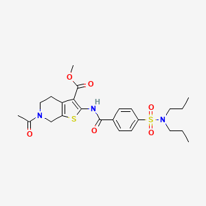 methyl 6-acetyl-2-(4-(N,N-dipropylsulfamoyl)benzamido)-4,5,6,7-tetrahydrothieno[2,3-c]pyridine-3-carboxylate