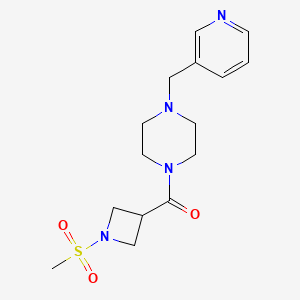 1-(1-methanesulfonylazetidine-3-carbonyl)-4-[(pyridin-3-yl)methyl]piperazine