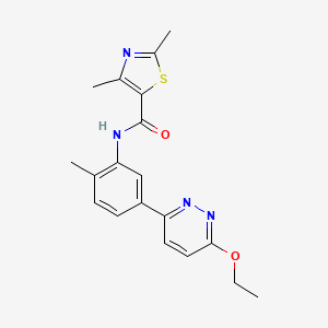 molecular formula C19H20N4O2S B2966040 N-(5-(6-乙氧基哒嗪-3-基)-2-甲基苯基)-2,4-二甲基噻唑-5-甲酰胺 CAS No. 1021081-81-1