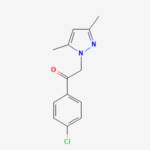 molecular formula C13H13ClN2O B2966041 1-(4-氯苯基)-2-(3,5-二甲基-1H-吡唑-1-基)-1-乙酮 CAS No. 869626-49-3