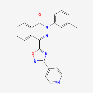 molecular formula C22H15N5O2 B2966051 2-(3-methylphenyl)-4-(3-pyridin-4-yl-1,2,4-oxadiazol-5-yl)phthalazin-1(2H)-one CAS No. 1207046-42-1