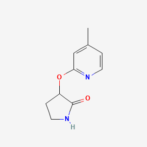 molecular formula C10H12N2O2 B2966054 3-[(4-Methylpyridin-2-yl)oxy]pyrrolidin-2-one CAS No. 2199061-70-4