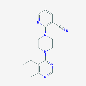molecular formula C17H20N6 B2966055 2-[4-(5-Ethyl-6-methylpyrimidin-4-yl)piperazin-1-yl]pyridine-3-carbonitrile CAS No. 2380178-27-6