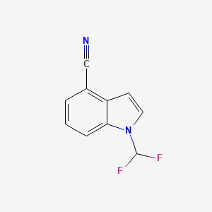 molecular formula C10H6F2N2 B2966065 1-(difluoromethyl)-1H-indole-4-carbonitrile CAS No. 1700081-44-2