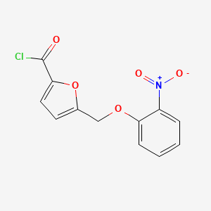 molecular formula C12H8ClNO5 B2966101 5-[(2-Nitrophenoxy)methyl]-2-furoyl chloride CAS No. 861439-34-1