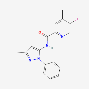 5-Fluoro-4-methyl-N-(5-methyl-2-phenylpyrazol-3-yl)pyridine-2-carboxamide