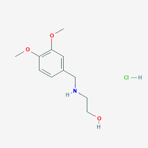 molecular formula C11H18ClNO3 B2966132 2-(3,4-Dimethoxy-benzylamino)-ethanol hydrochloride CAS No. 878762-78-8