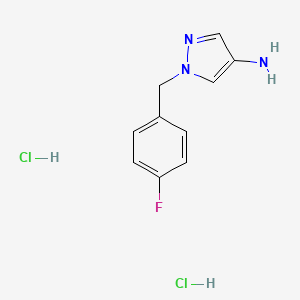 molecular formula C10H12Cl2FN3 B2966142 1-(4-Fluorobenzyl)-1H-pyrazol-4-amine dihydrochloride CAS No. 1820706-26-0