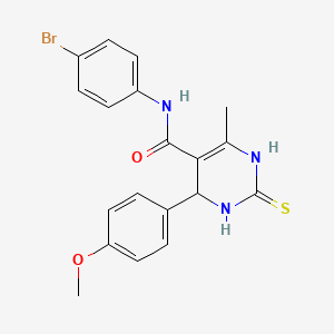 N-(4-bromophenyl)-4-(4-methoxyphenyl)-6-methyl-2-thioxo-1,2,3,4-tetrahydropyrimidine-5-carboxamide