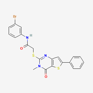 N-(3-bromophenyl)-2-({3-methyl-4-oxo-6-phenyl-3H,4H-thieno[3,2-d]pyrimidin-2-yl}sulfanyl)acetamide