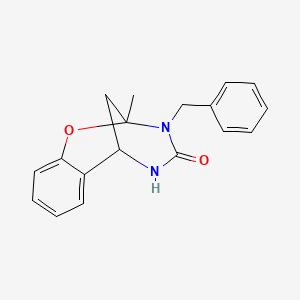 molecular formula C18H18N2O2 B2966159 3-benzyl-2-methyl-2,3,5,6-tetrahydro-4H-2,6-methano-1,3,5-benzoxadiazocin-4-one CAS No. 687580-38-7