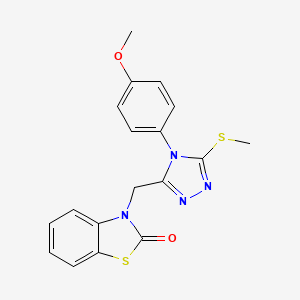 3-{[4-(4-methoxyphenyl)-5-(methylsulfanyl)-4H-1,2,4-triazol-3-yl]methyl}-2,3-dihydro-1,3-benzothiazol-2-one