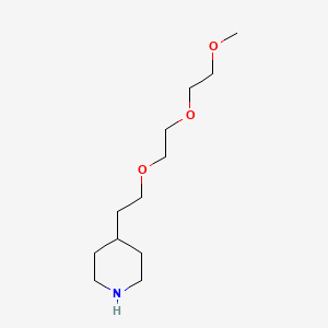 molecular formula C12H25NO3 B2966176 4-(2-(2-(2-Methoxyethoxy)ethoxy)ethyl)piperidine CAS No. 1220178-01-7