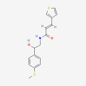 molecular formula C16H17NO2S2 B2966177 (E)-N-(2-hydroxy-2-(4-(methylthio)phenyl)ethyl)-3-(thiophen-3-yl)acrylamide CAS No. 1448139-06-7