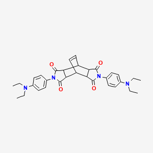 molecular formula C32H36N4O4 B2966183 2,6-双(4-(二乙氨基)苯基)-4,4a,8,8a-四氢-4,8-亚乙烯吡咯并[3,4-f]异吲哚-1,3,5,7(2H,3aH,6H,7aH)-四酮 CAS No. 474648-11-8