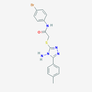 molecular formula C17H16BrN5OS B296619 2-{[4-amino-5-(4-methylphenyl)-4H-1,2,4-triazol-3-yl]sulfanyl}-N-(4-bromophenyl)acetamide 