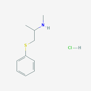 molecular formula C10H16ClNS B2966194 Methyl[1-(phenylsulfanyl)propan-2-yl]amine hydrochloride CAS No. 1909326-70-0