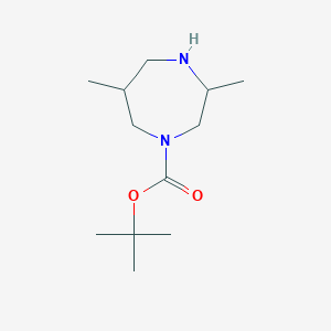 molecular formula C12H24N2O2 B2966196 Tert-butyl 3,6-dimethyl-1,4-diazepane-1-carboxylate CAS No. 2260932-07-6
