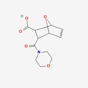 molecular formula C12H15NO5 B2966217 3-(Morpholine-4-carbonyl)-7-oxa-bicyclo[2.2.1]hept-5-ene-2-carboxylic acid CAS No. 57958-21-1