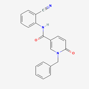 molecular formula C20H15N3O2 B2966262 1-benzyl-N-(2-cyanophenyl)-6-oxopyridine-3-carboxamide CAS No. 941910-83-4
