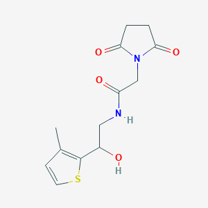 2-(2,5-dioxopyrrolidin-1-yl)-N-(2-hydroxy-2-(3-methylthiophen-2-yl)ethyl)acetamide